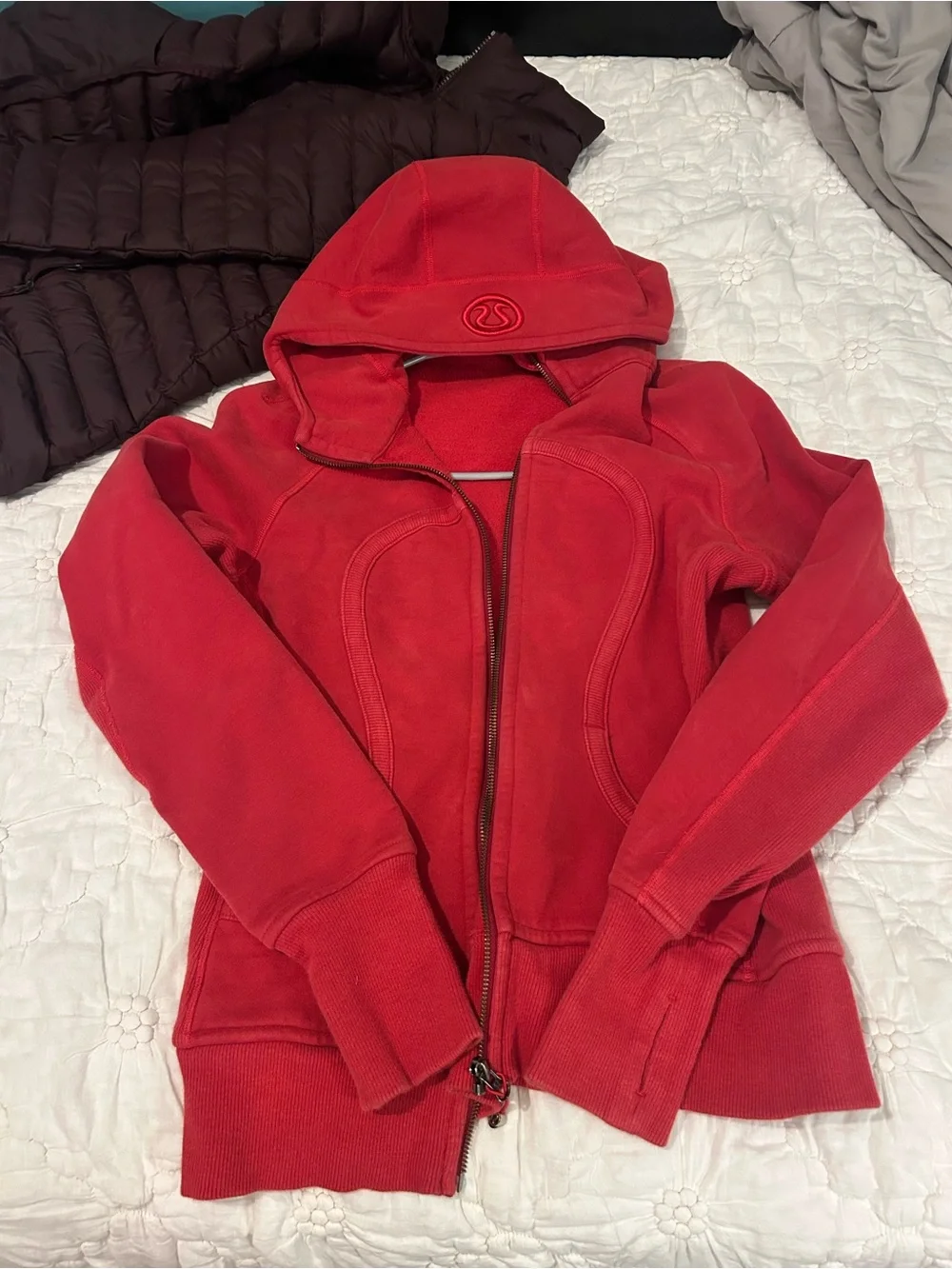 lululemon athletica Red Scuba Hoodie Jacket